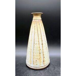 Studio Art Pottery Stoneware Speckled Glaze Weed Pot Vase Signed AR Gaedeke 7"